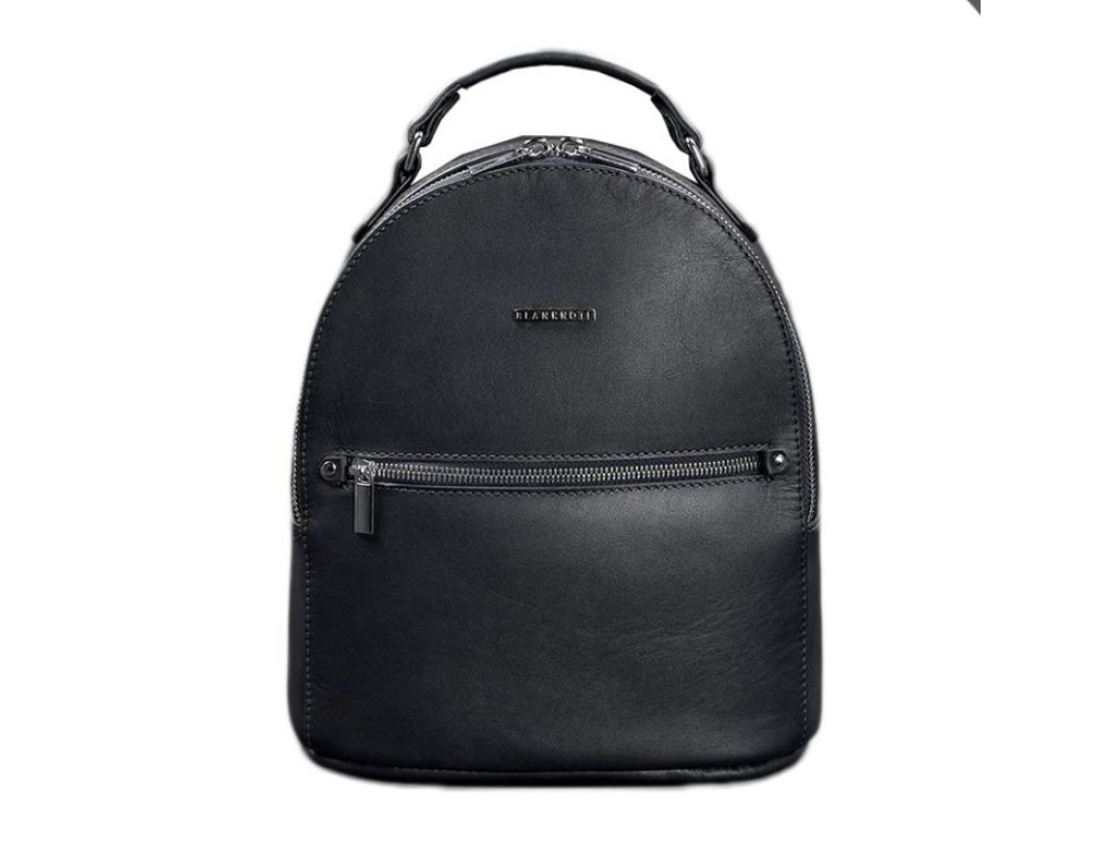 Темно-синій жіночий рюкзак зі шкіри Kylie Blanknote BN-BAG-22-navy-blue - Фотографія № 10