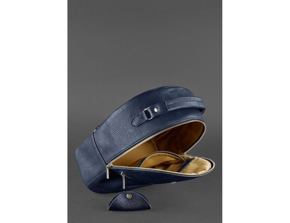 Міні-рюкзак жіночий зі шкіри Kylie Blanknote BN-BAG-22-navy - Фотографія № 5