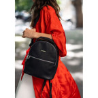 Жіночий шкіряна міні-сумка-рюкзак Kylie BN-BAG-22-onyx чорний - Фотографія № 100