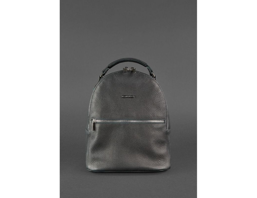 Жіночий шкіряна міні-сумка-рюкзак Kylie BN-BAG-22-onyx чорний - Фотографія № 2