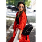 Жіночий шкіряна міні-сумка-рюкзак Kylie BN-BAG-22-onyx чорний - Фотографія № 107