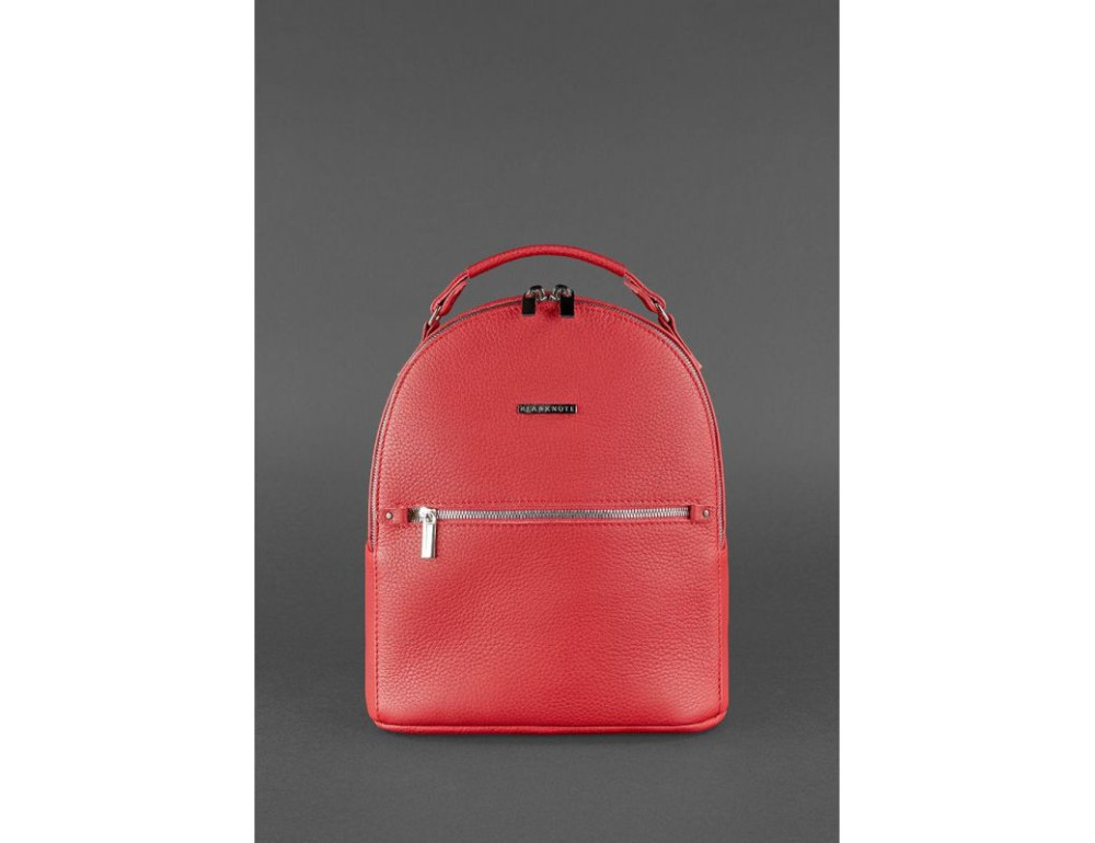 Жіночий шкіряний міні-сумка-рюкзак Kylie BN-BAG-22-rubin червоний - Фотографія № 2