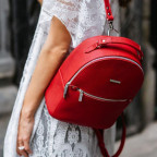Жіночий шкіряний міні-сумка-рюкзак Kylie BN-BAG-22-rubin червоний - Фотографія № 109