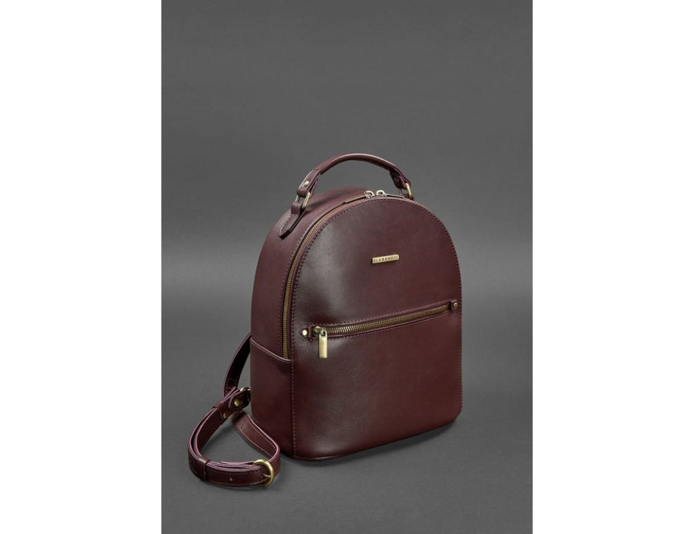 Шкіряний жіночий міні-рюкзак Kylie Бордовий Blanknote BN-BAG-22-vin - Фотографія № 3
