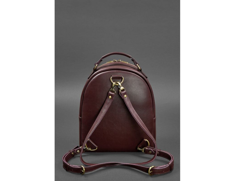 Шкіряний жіночий міні-рюкзак Kylie Бордовий Blanknote BN-BAG-22-vin - Фотографія № 4
