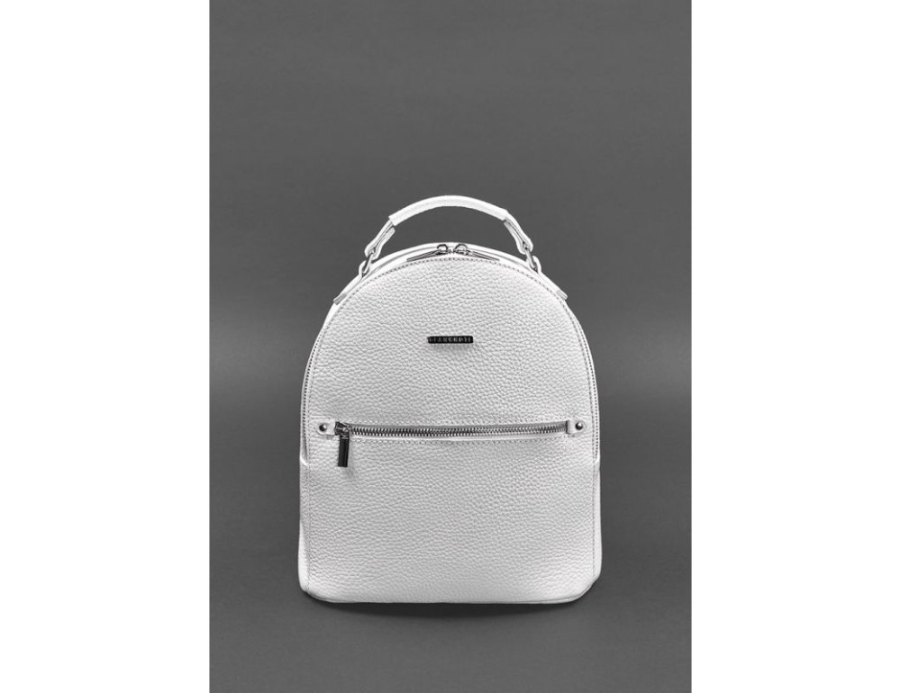 Женский белый рюкзак из натуральной кожи Kylie Blanknote BN-BAG-22-white - Фото № 2