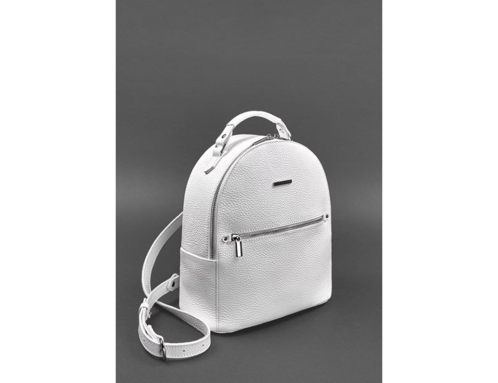 Женский белый рюкзак из натуральной кожи Kylie Blanknote BN-BAG-22-white - Фото № 3