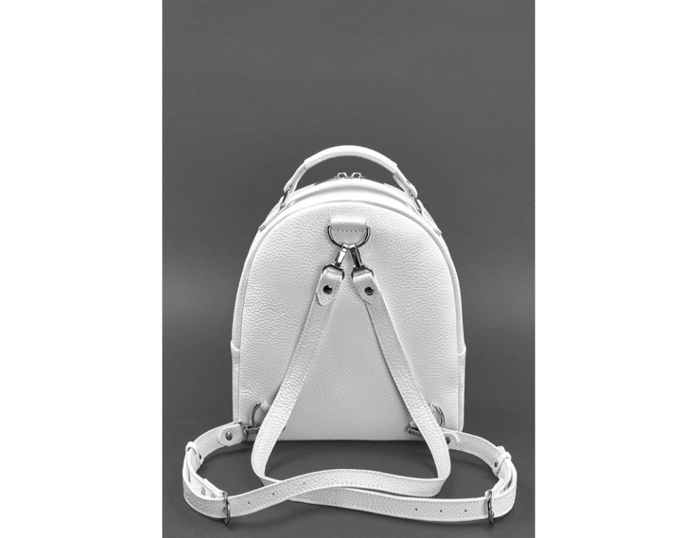 Женский белый рюкзак из натуральной кожи Kylie Blanknote BN-BAG-22-white - Фото № 4