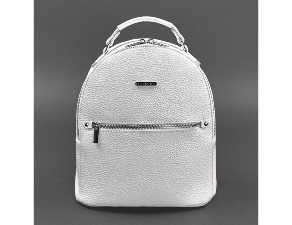 Женский белый рюкзак из натуральной кожи Kylie Blanknote BN-BAG-22-white - Фото № 8