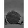Круглая женская кожаная сумочка Tablet черная blanknote BN-BAG-23-bw
