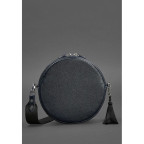Кругла жіноча шкіряна сумочка Tablet темно-синя blanknote BN-BAG-23-navy - Фотографія № 103