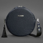 Кругла жіноча шкіряна сумочка Tablet темно-синя blanknote BN-BAG-23-navy - Фотографія № 106