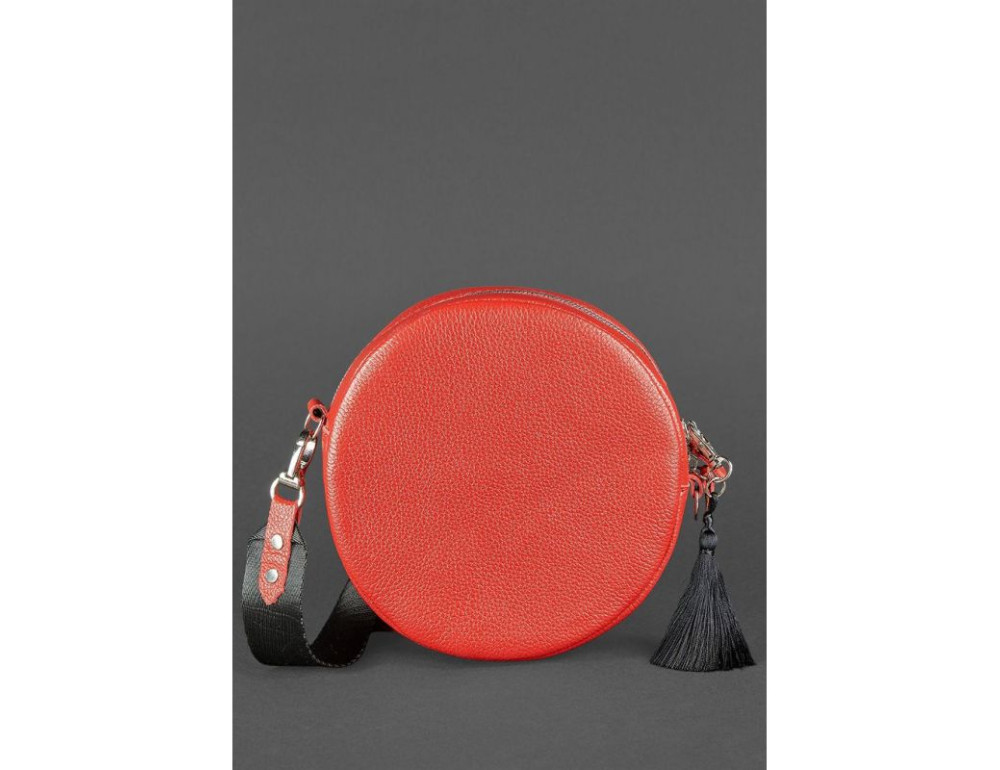 Женская круглая сумочка Tablet BN-BAG-23-rubin красная - Фото № 4