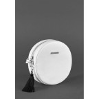 Кругла жіноча шкіряна сумочка Tablet біла blanknote BN-BAG-23-white - Фотографія № 102