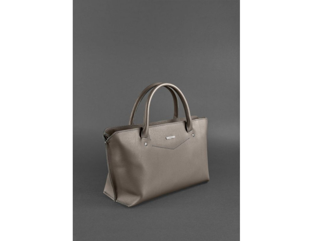 Жіноча шкіряна сумка Midi темно-бежева Blanknote BN-BAG-24-beige - Фотографія № 3