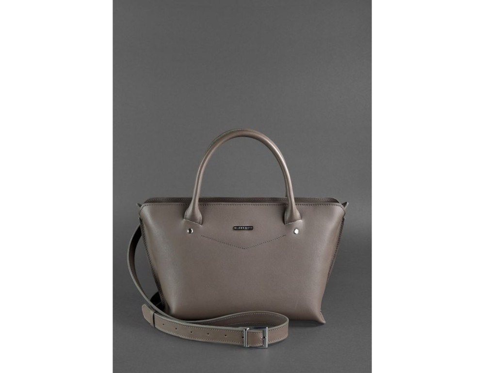 Жіноча шкіряна сумка Midi темно-бежева Blanknote BN-BAG-24-beige - Фотографія № 4