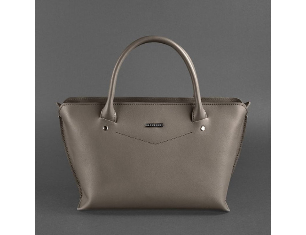 Жіноча шкіряна сумка Midi темно-бежева Blanknote BN-BAG-24-beige - Фотографія № 9