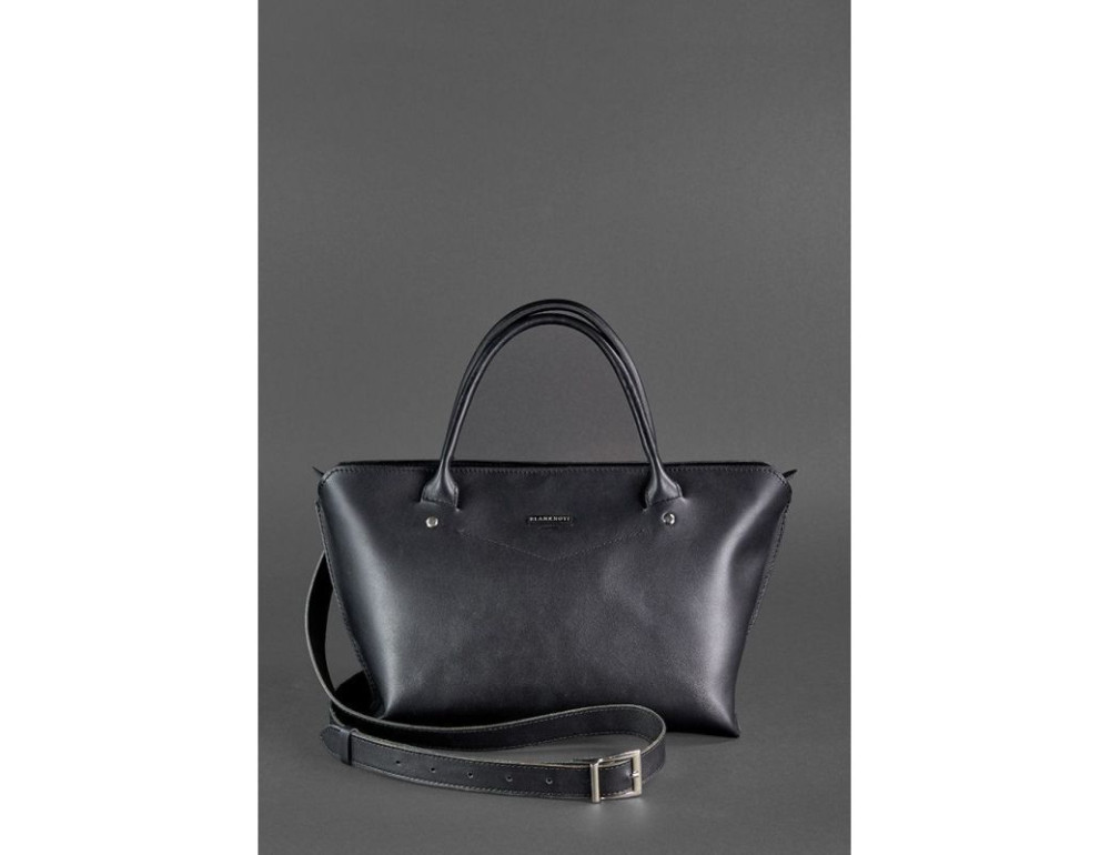 Шкіряна жіноча сумка Blanknote BN-BAG-24-g графітова - Фотографія № 6