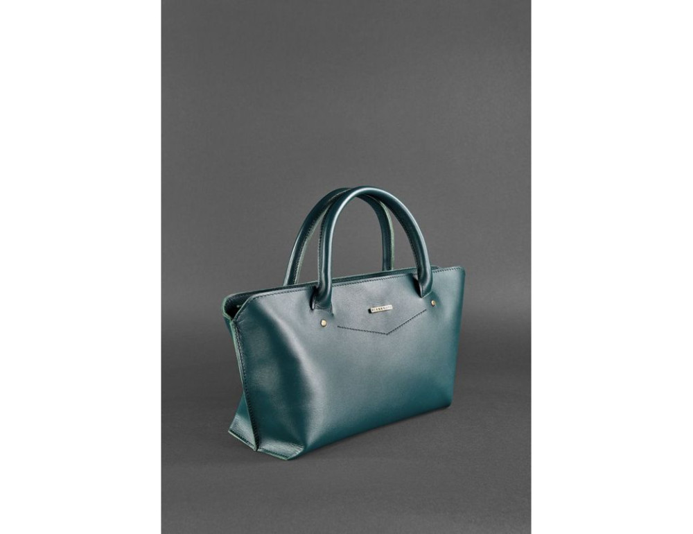 Шкіряна жіноча сумка Blanknote BN-BAG-24-malachite малахіт - Фотографія № 3