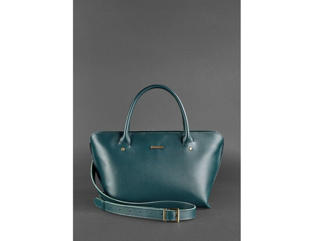 Шкіряна жіноча сумка Blanknote BN-BAG-24-malachite малахіт - Фотографія № 4