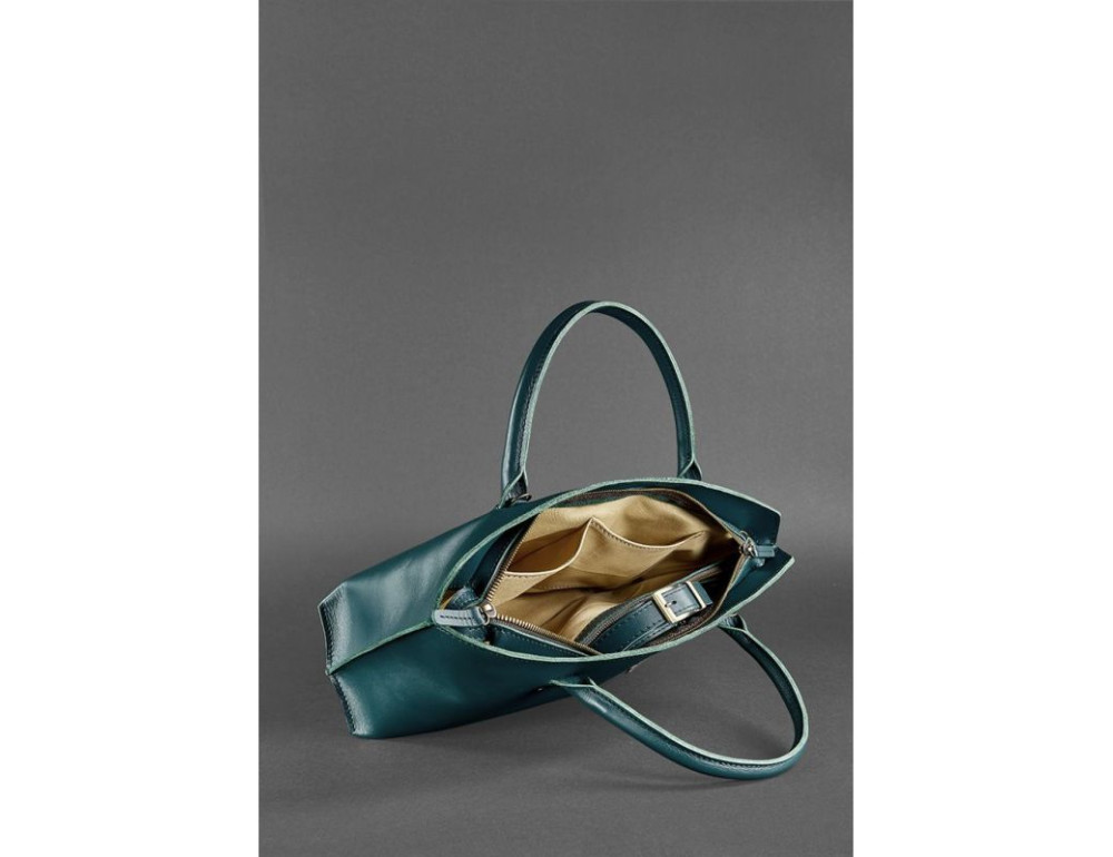 Шкіряна жіноча сумка Blanknote BN-BAG-24-malachite малахіт - Фотографія № 6