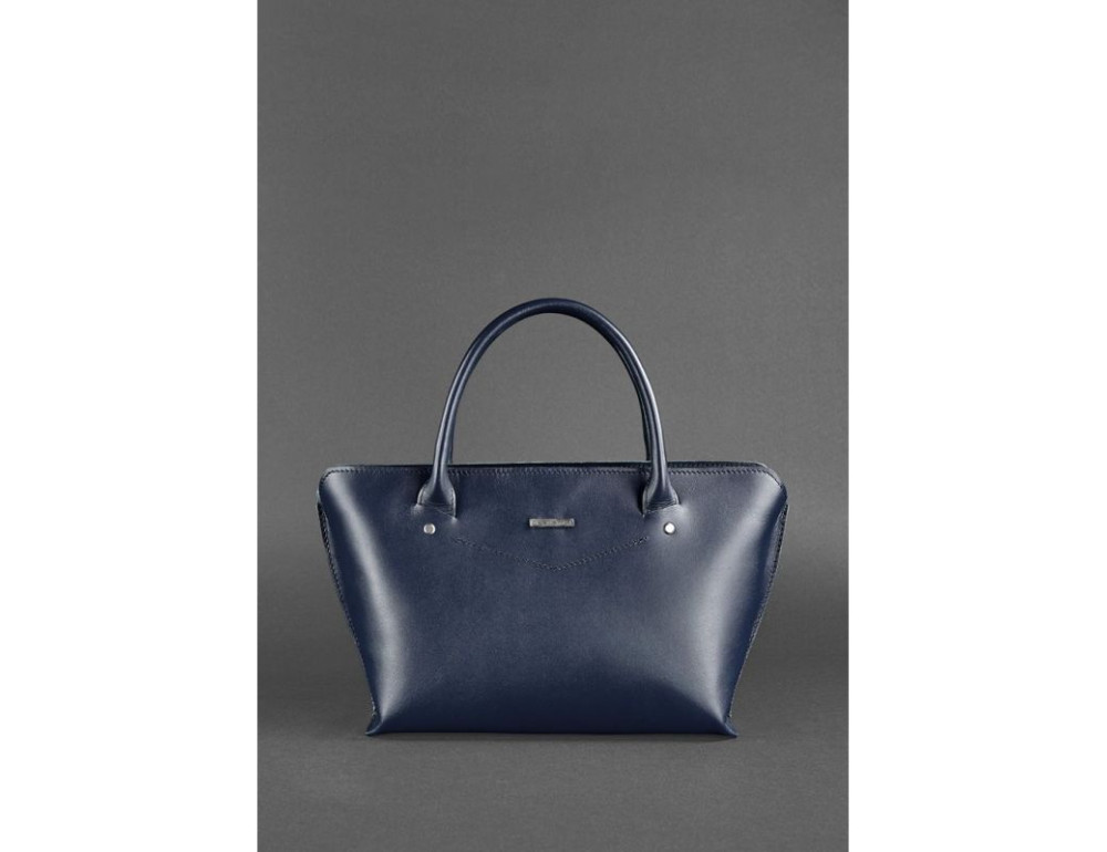 Шкіряна жіноча сумка Blanknote BN-BAG-24-navy-blue темно-синій - Фотографія № 2