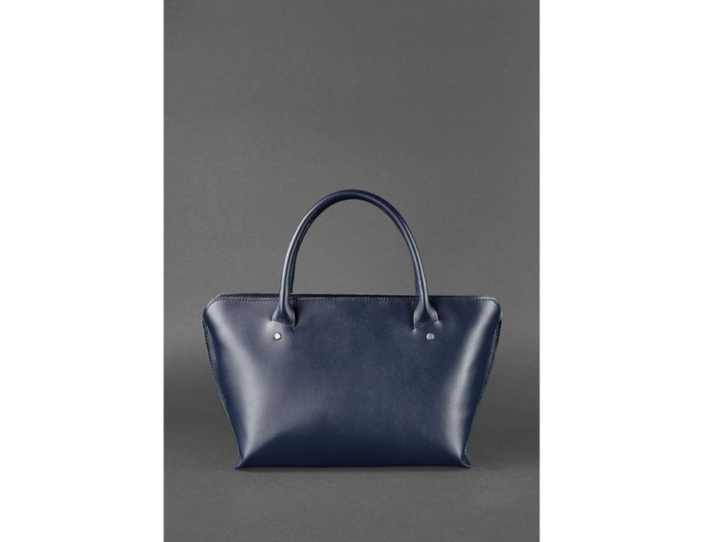 Шкіряна жіноча сумка Blanknote BN-BAG-24-navy-blue темно-синій - Фотографія № 7