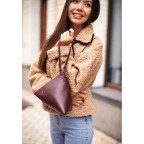 Кожаная женская сумка-косметичка Пирамида Марсала Blanknote BN-BAG-25-marsala - Фото № 100