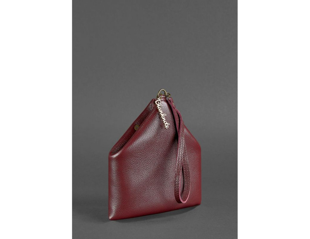 Кожаная женская сумка-косметичка Пирамида Марсала Blanknote BN-BAG-25-marsala - Фото № 5