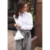 Кожаная женская сумка-косметичка Пирамида белая Blanknote BN-BAG-25-white