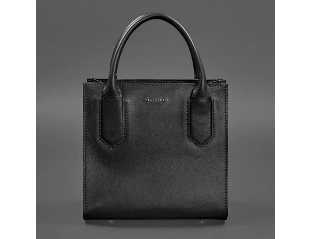Шкіряна жіноча сумка-кроссбоді чорна BN-BAG-28-g - Фотографія № 10