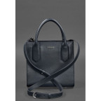 Шкіряна жіноча сумка-кроссбоді темно-синя BN-BAG-28-navy-blue - Фотографія № 103