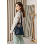 Шкіряна жіноча сумка-кроссбоді темно-синя BN-BAG-28-navy-blue - Фотографія № 109
