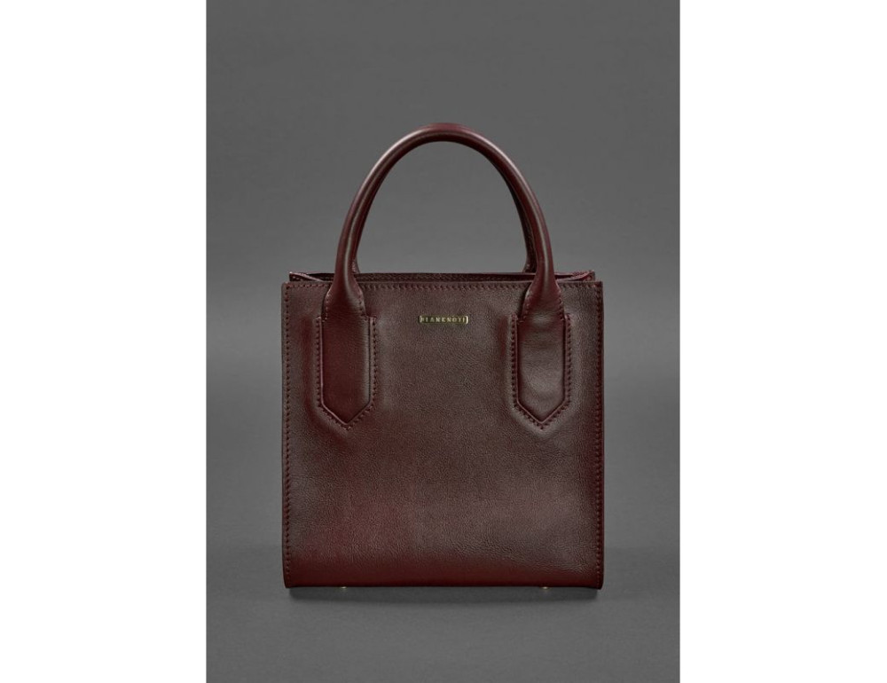 Шкіряна жіноча сумка-кроссбоді бордова BN-BAG-28-vin - Фотографія № 2