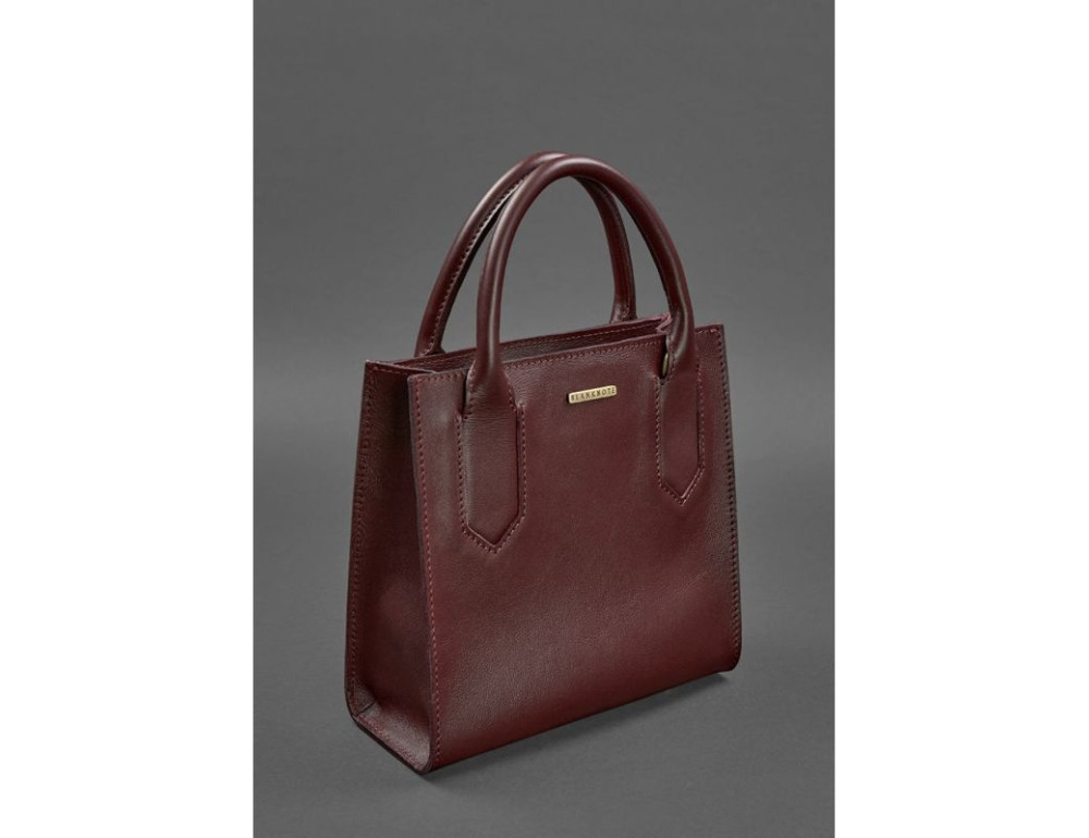 Шкіряна жіноча сумка-кроссбоді бордова BN-BAG-28-vin - Фотографія № 3