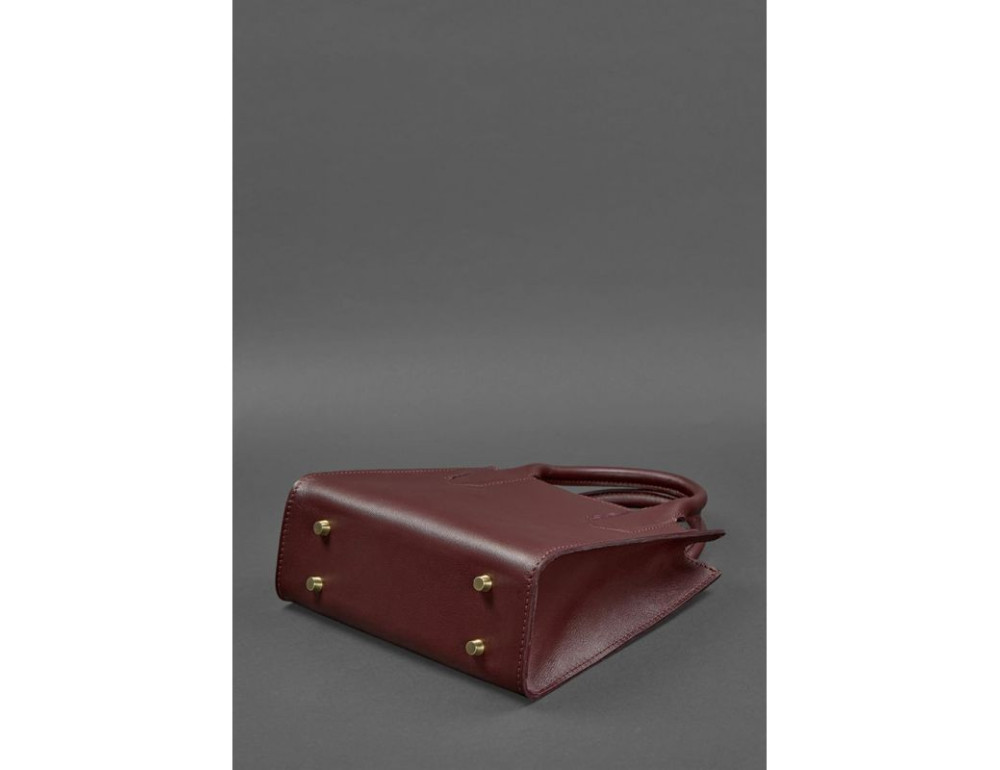 Шкіряна жіноча сумка-кроссбоді бордова BN-BAG-28-vin - Фотографія № 5