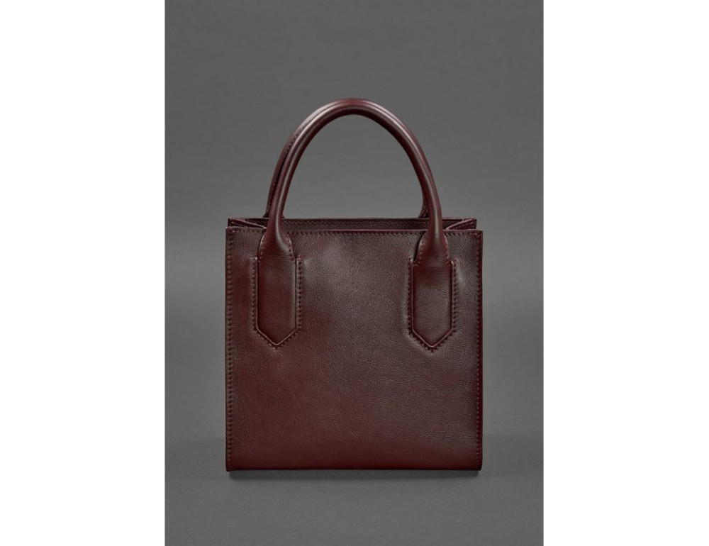 Шкіряна жіноча сумка-кроссбоді бордова BN-BAG-28-vin - Фотографія № 7