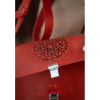 Шкіряна жіноча бохо сумка Лілу Коралова Blancnote BN-BAG-3-coral-man - Фотографія № 109
