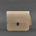 Шкіряна жіноча бохо-сумка Лілу світло-бежева краст Blancnote BN-BAG-3-light-beige - Фотографія № 104