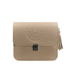 Шкіряна жіноча бохо-сумка Лілу світло-бежева краст Blancnote BN-BAG-3-light-beige - Фотографія № 106