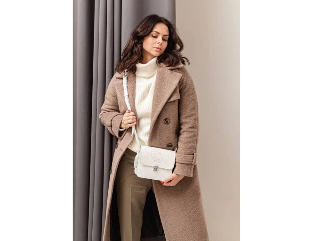Біла шкіряна маленька сумочка Blancnote BN-BAG-3-LIGHT - Фотографія № 6