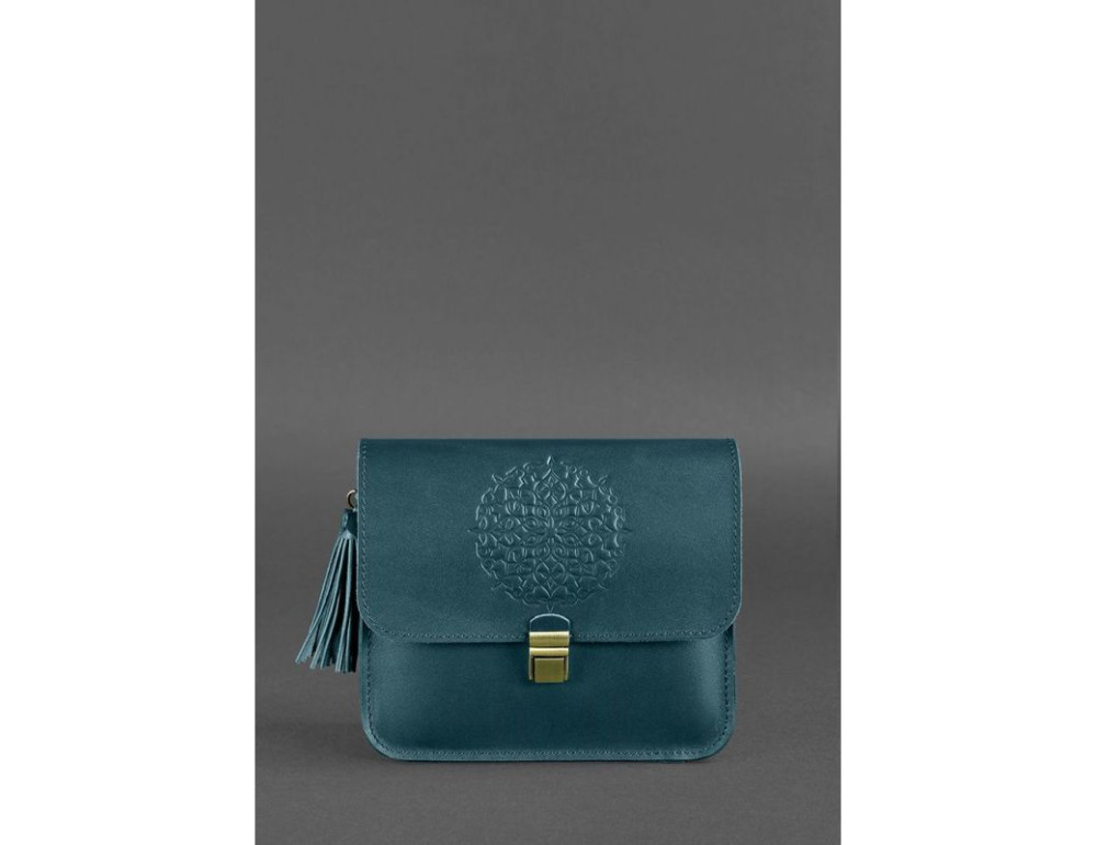 Зелена шкіряна сумочка через плече Blancnote BN-BAG-3-malachite - Фотографія № 2