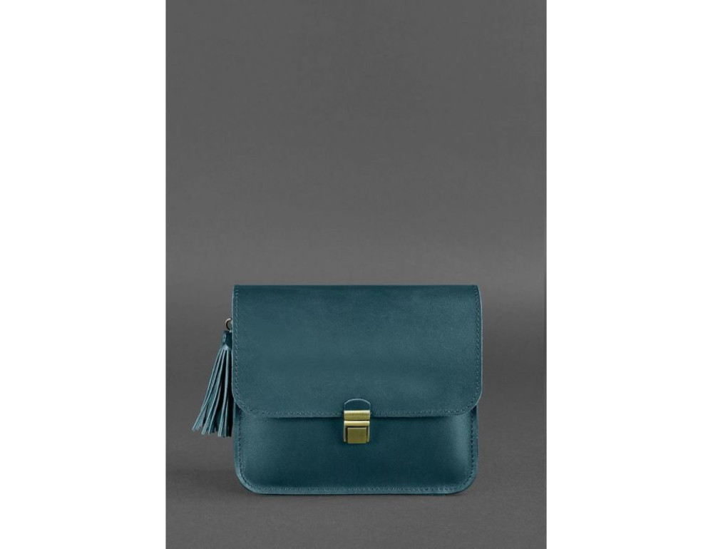 Зелена шкіряна сумочка через плече Blancnote BN-BAG-3-malachite - Фотографія № 6