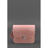 Шкіряна сумка бохо Лілу Blanknote BN-BAG-3-pink-peach рожевий персик