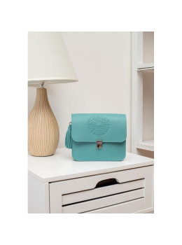 Бірюзова шкіряна сумочка Blanknote BN-BAG-3-tiffany