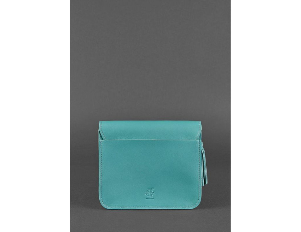 Бірюзова шкіряна сумочка Blanknote BN-BAG-3-tiffany - Фотографія № 4
