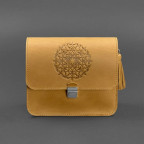 Жовта жіноча сумочка з кінської шкіри Crazy Hourse Blancnote BN-BAG-3-YLW-KR-MAN - Фотографія № 108