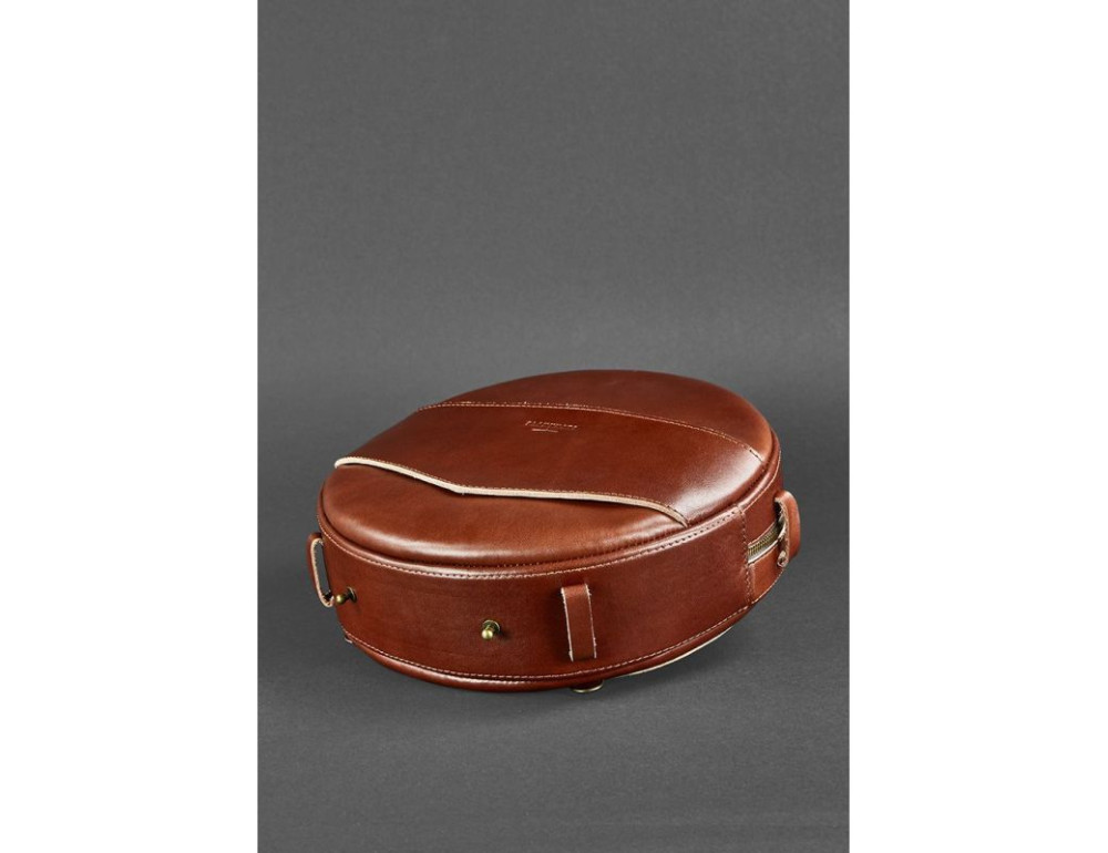 Круглая сумка-рюкзак maxi blanknote BN-BAG-30-k Коньяк  - Фото № 4