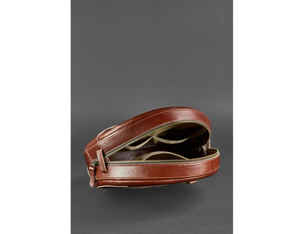 Круглая сумка-рюкзак maxi blanknote BN-BAG-30-k Коньяк  - Фото № 6