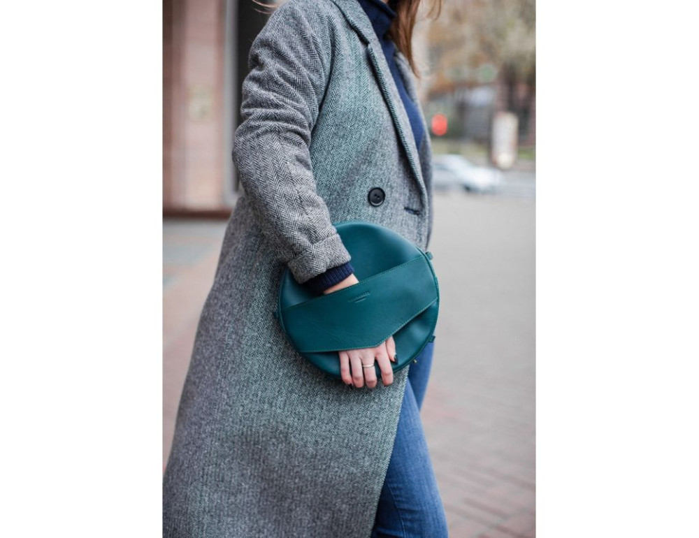 Круглая сумка-рюкзак maxi blanknote BN-BAG-30-malachite зелёный - Фото № 1 Круглая сумка-рюкзак maxi blanknote BN-BAG-30-malachite зелёный - Фото № 1